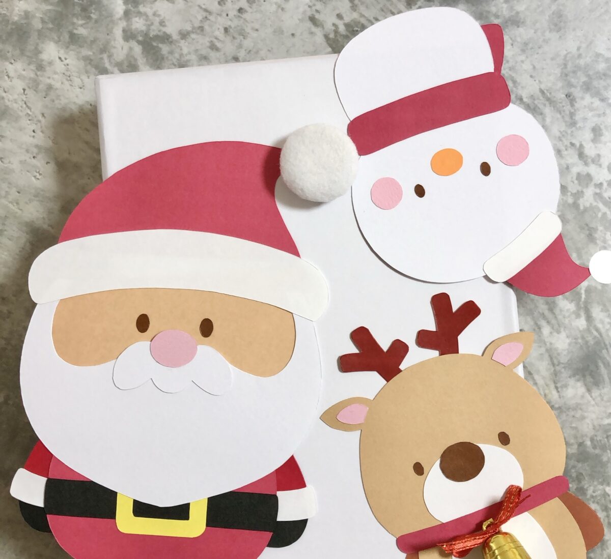 【お菓子用】クリスマスの手作り装飾ギフトボックス【貼り箱】