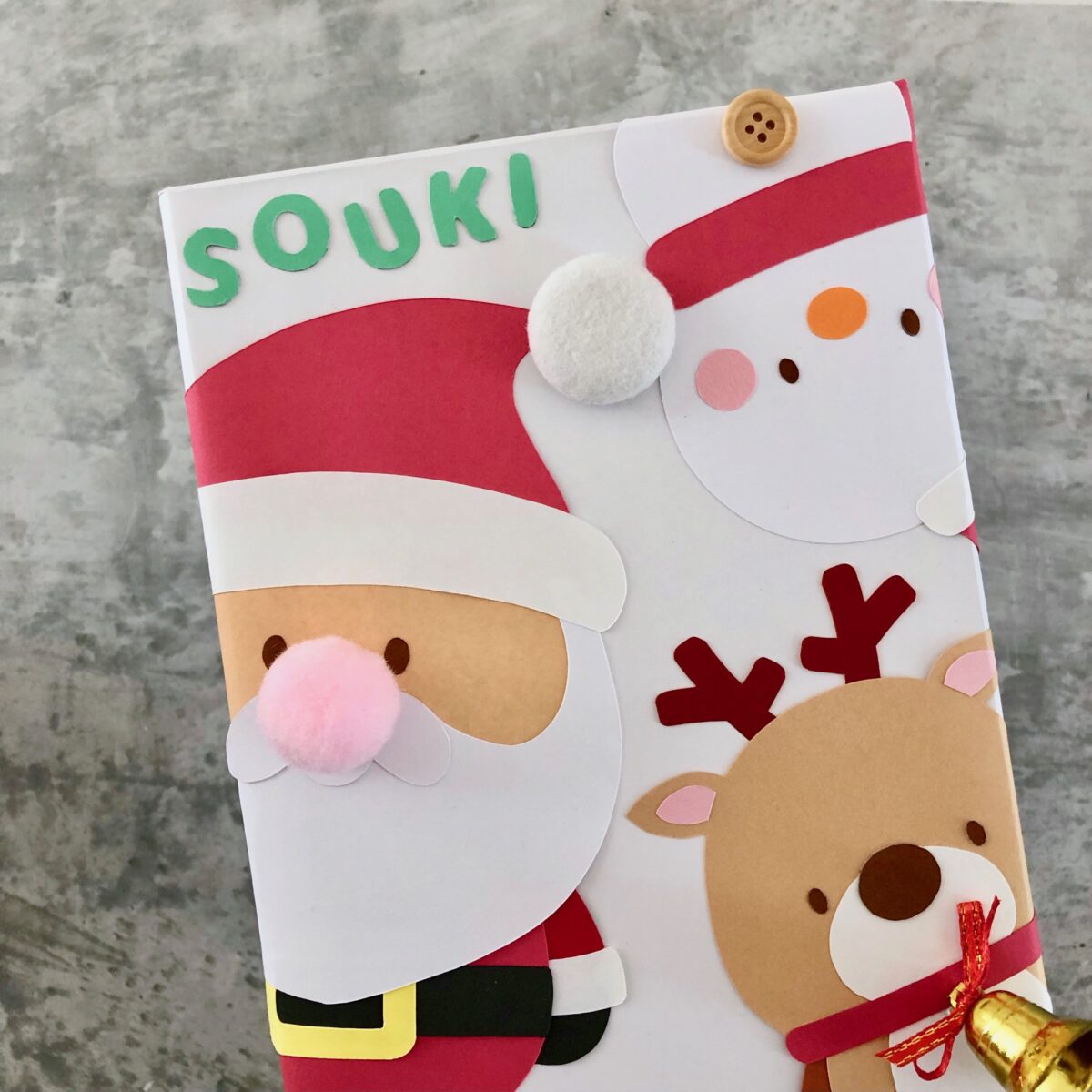 【お菓子用】クリスマスの手作り装飾ギフトボックス【貼り箱】