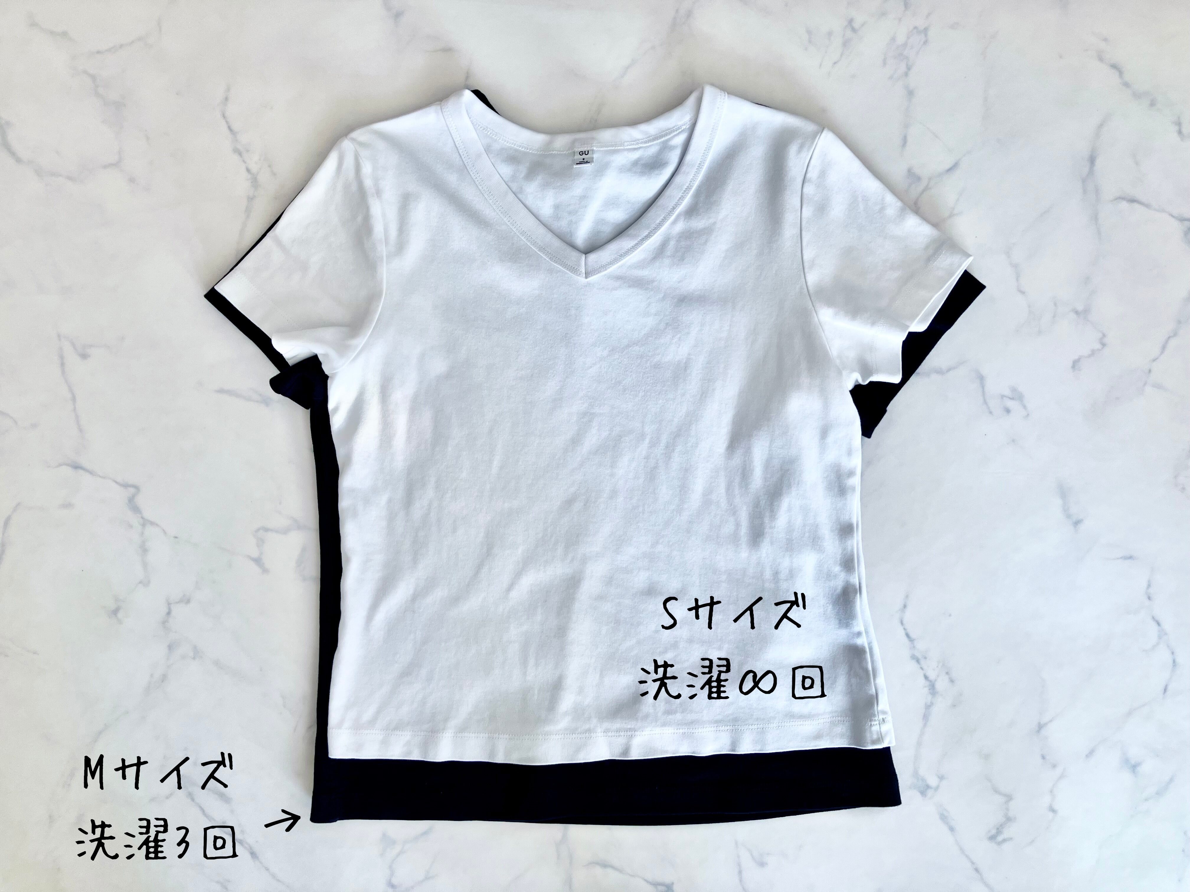 GUの神VネックTシャツ、洗濯したら別物に激縮み【骨スト民検証】